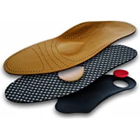 Lenzen Plantillas Ortopédicas de Cuero Genuino y Filtro de Carbòn Activo I Soporte de Arco y Talón I Para Pies Planos y…